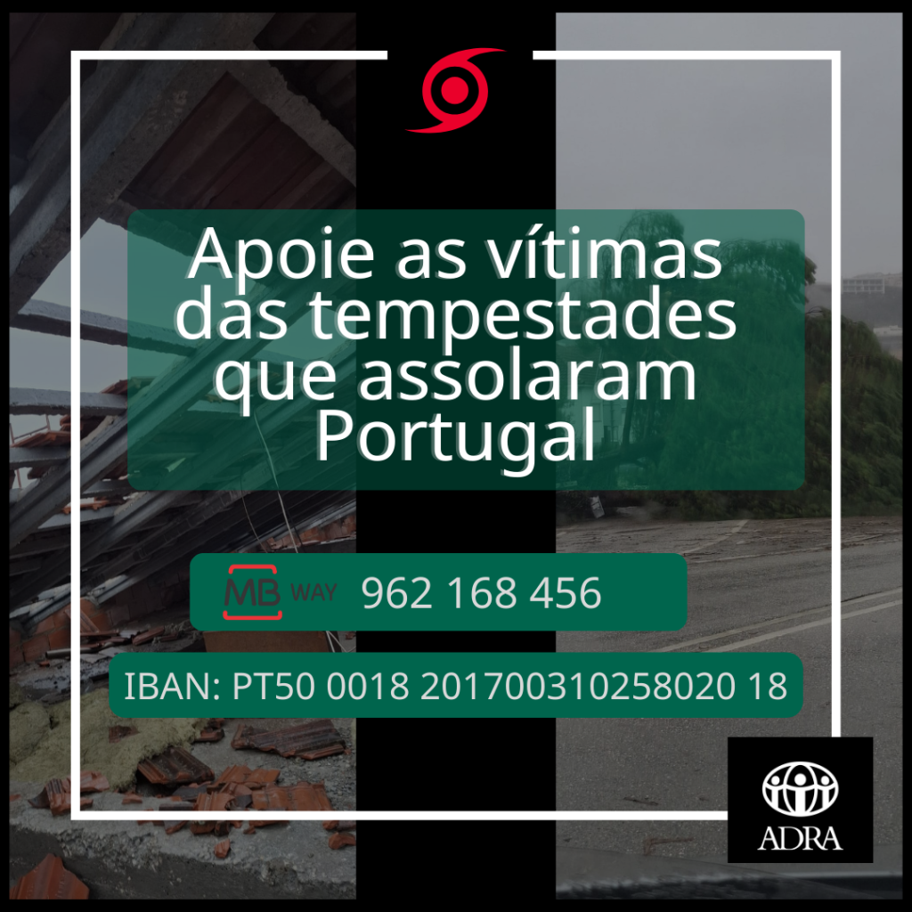 Apoio as vítimas das Tempestades
