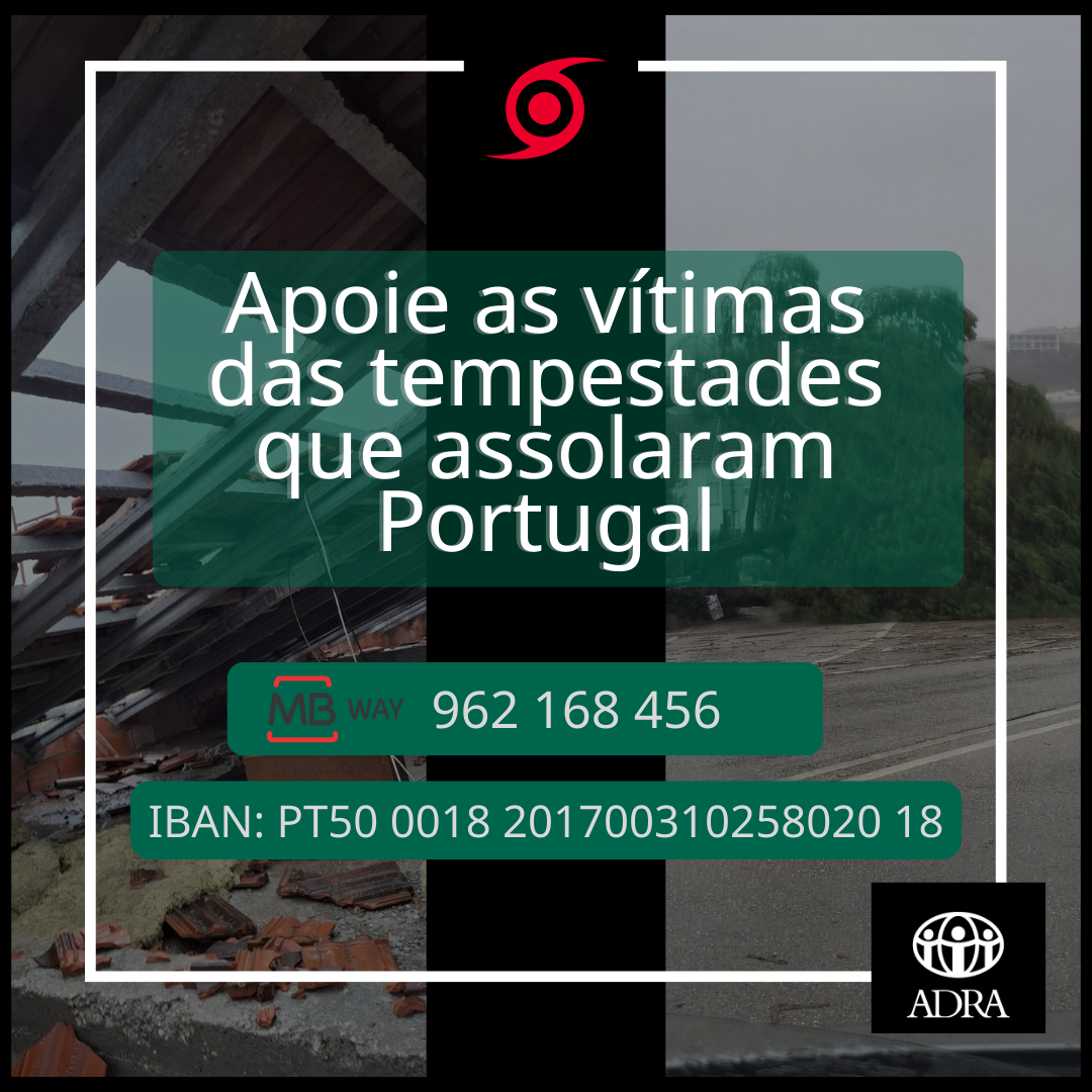 Apoio as vítimas das Tempestades